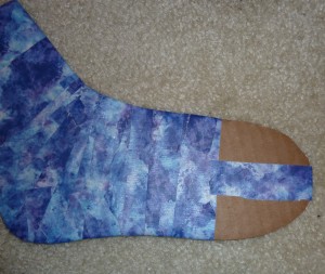 knitting crochet sock blocker step 8