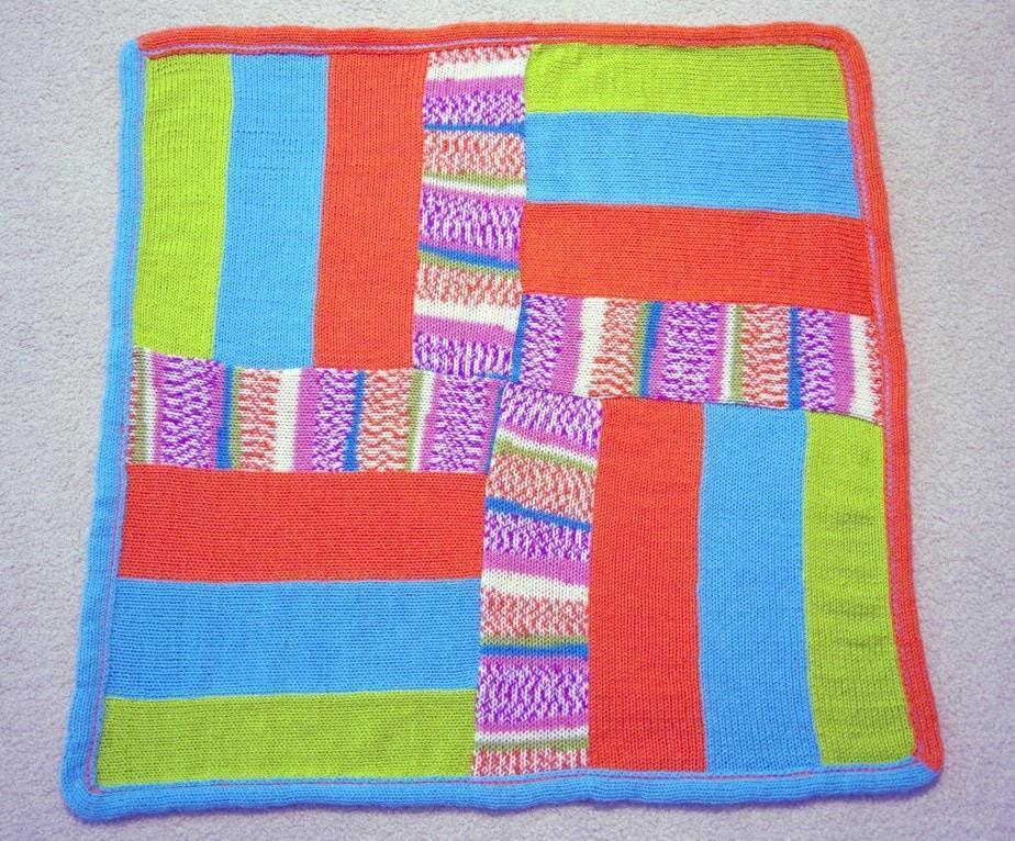 Quick and Easy Strip Afghan - Made with flat panels from Addi Knitting Machine