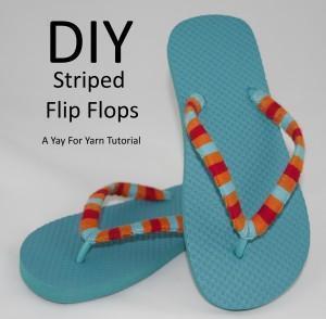 Yarn Bomb Your Flip Flops - Beach Vacation Craft