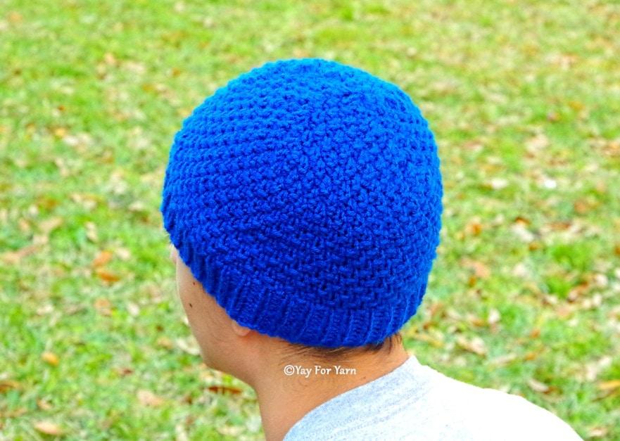 Moss Stitch Hat in 10 Sizes – Worsted or Sport / DK Weight Yarn – FREE Knitting Pattern
