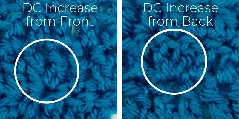 How to spot an increase in double crochet