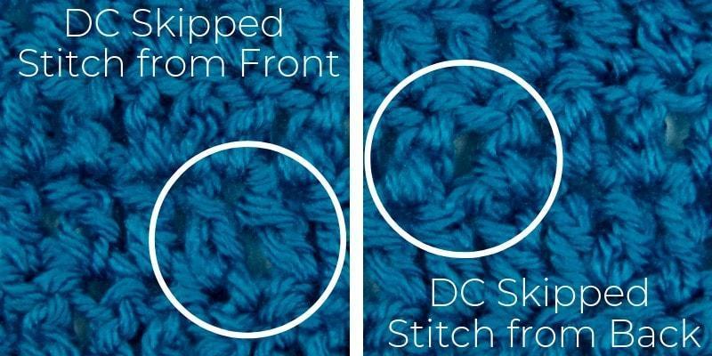 How to spot a skipped stitch in double crochet