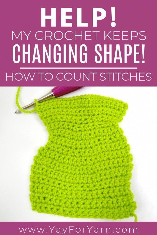 Is your crochet a wonky shape? Does it get wider or narrower as you go? Learn to properly count your stitches and fix that problem NOW!