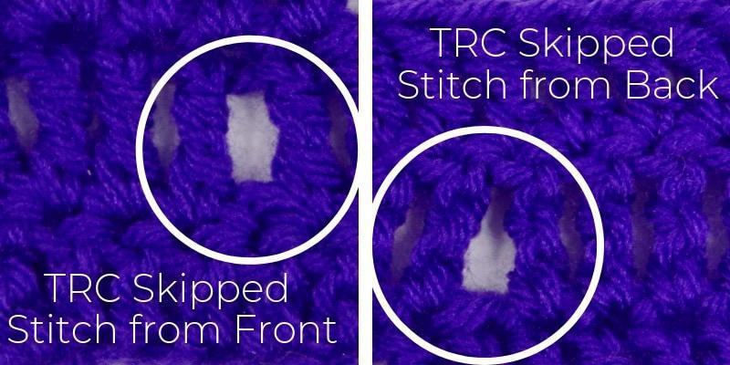 How to spot a skipped stitch in treble crochet