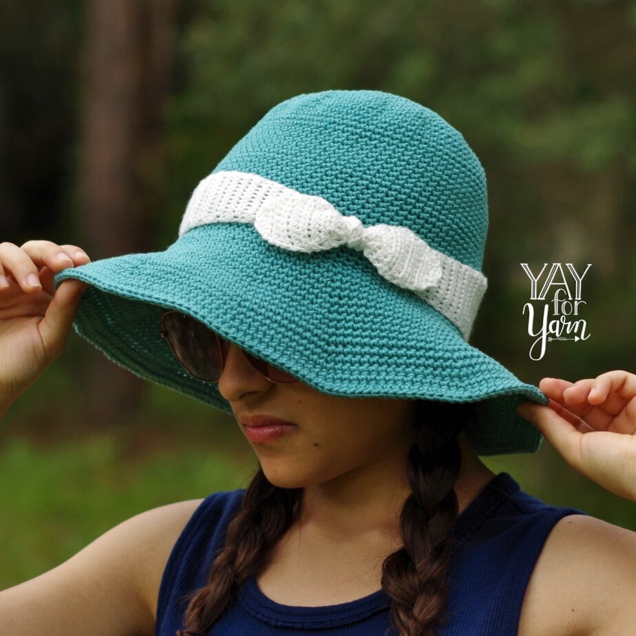Summer Sunhat – Free Crochet Pattern for Babies, Children, and Adults by Yay For Yarn