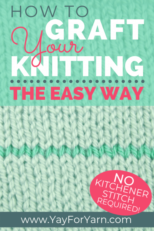 Grafting your knitting doesn't have to be difficult or confusing! Use this simple technique for a seamless join, without the hassle of Kitchener stitch. #knittingtips #knittinghacks #knittingtechniques #yayforyarn #kitchenerstitch #sockknitting #seamlessknitting #knittingforbeginners
