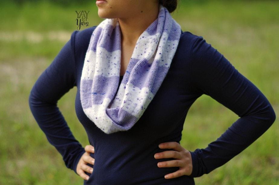 free fingering weight infinity scarf knitting pattern