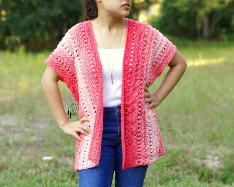 easy spring summer fall cardigan knitting pattern free