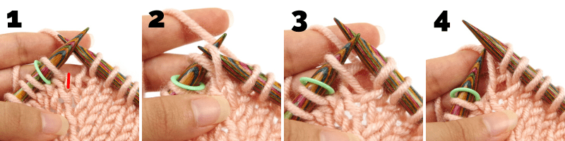 how to knit a right lifted increase