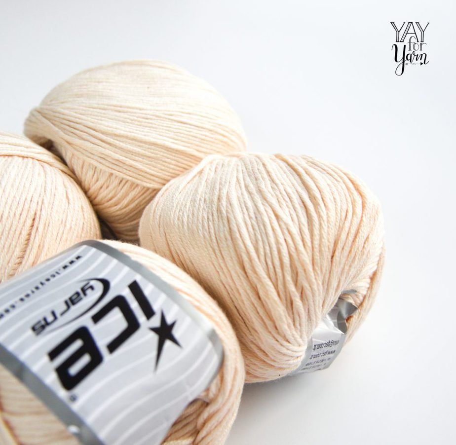 ice yarns cotton bamboo light in dark cream