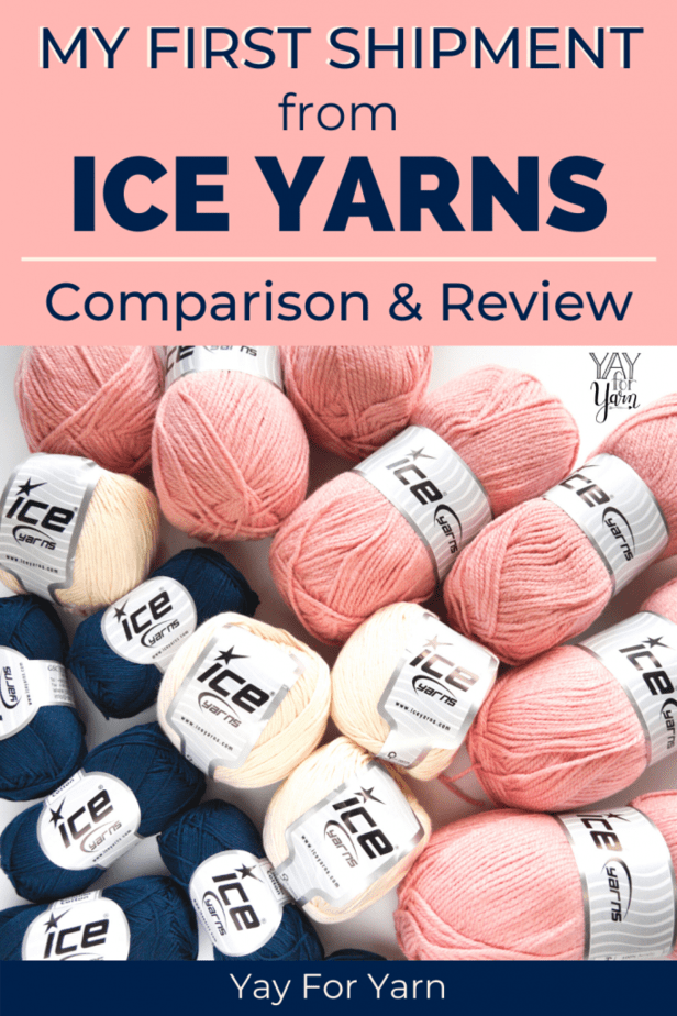 Come check out the beautiful yarns I got from Ice Yarns!  See how their yarns compare to other popular brands, and what I think of the quality, variety, and price. #yarn #knittingyarn #crochetyarn #yarnreview