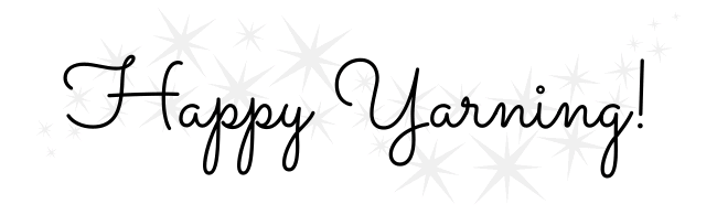 Happy Yarning! with sparkle background
