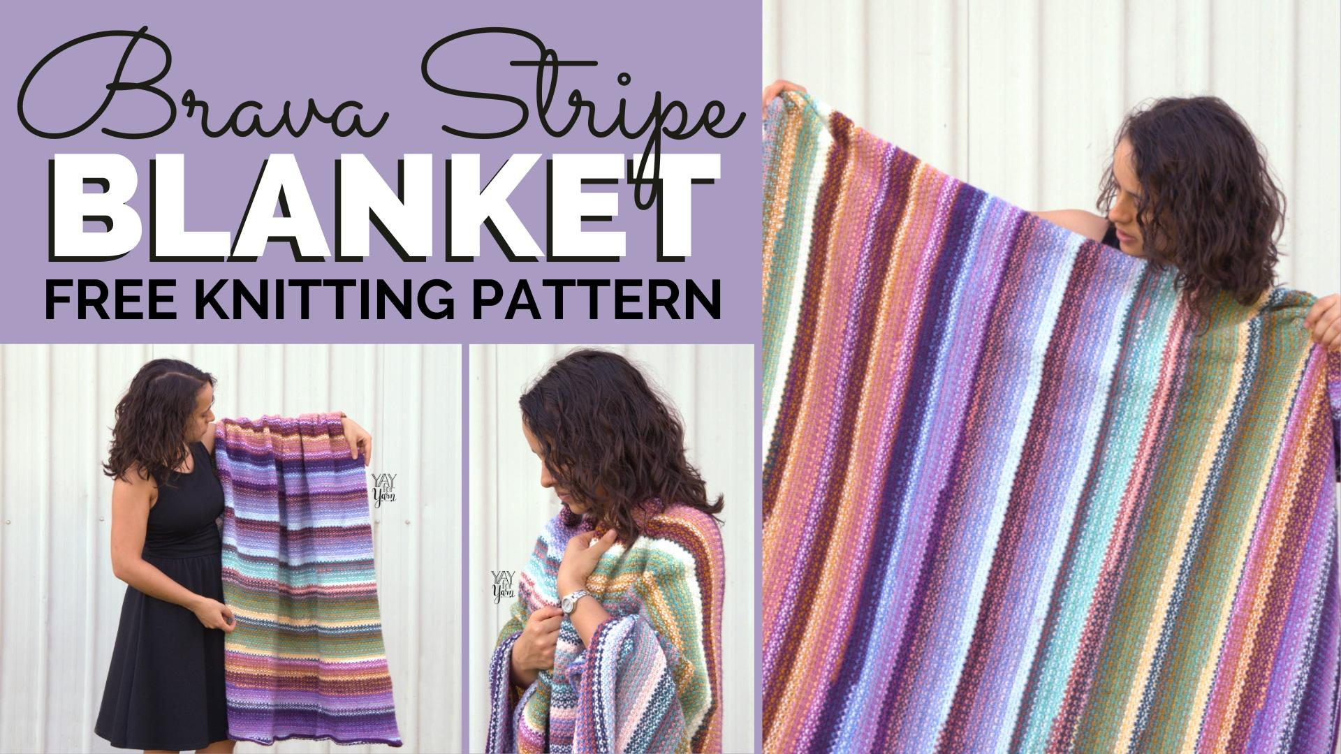 Brava Stripe Blanket – Free Blanket Knitting Pattern