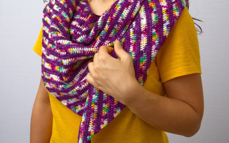 Double Gradient Boomerang Shawl – FREE Crochet Shawl Pattern