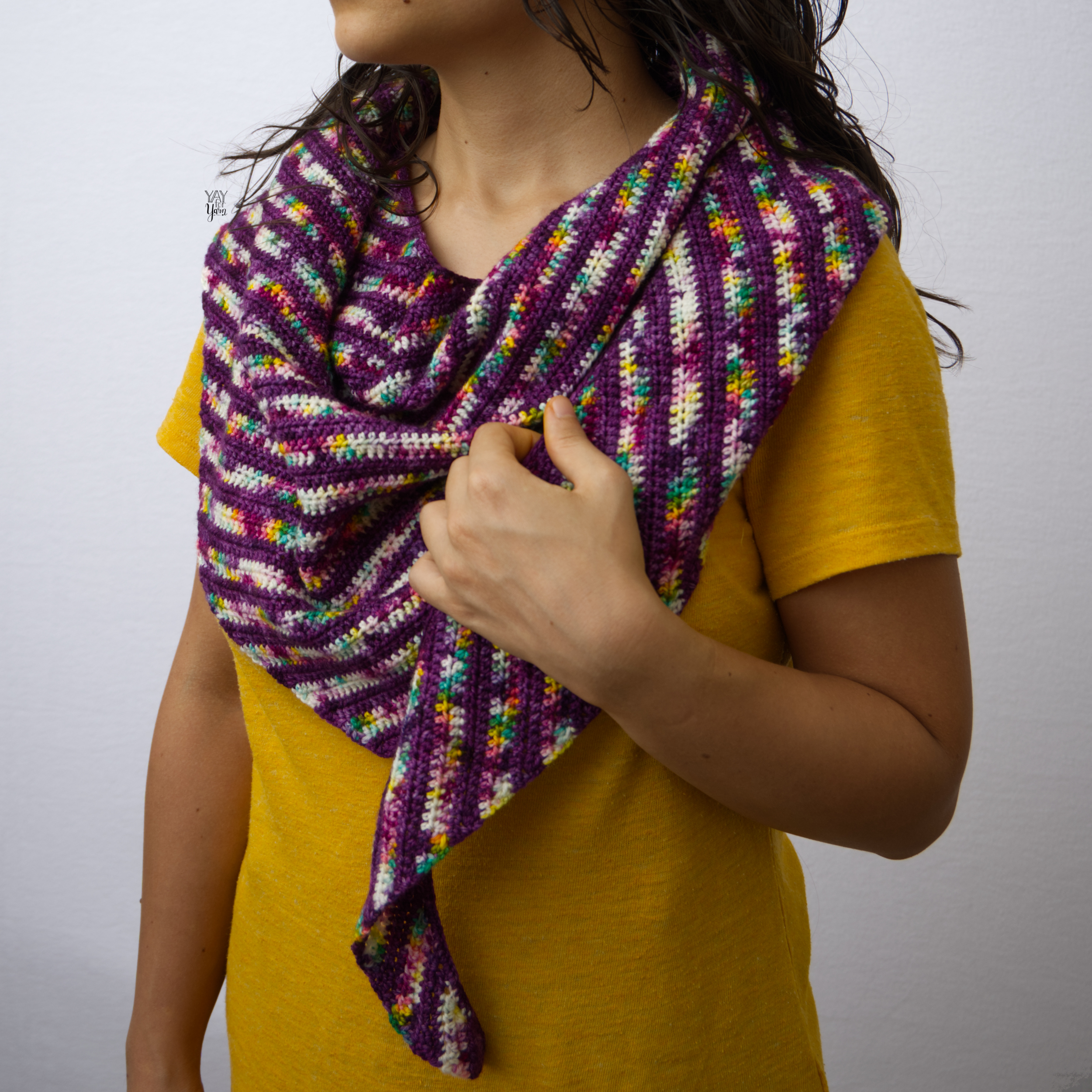Double Gradient Boomerang Shawl – FREE Crochet Shawl Pattern
